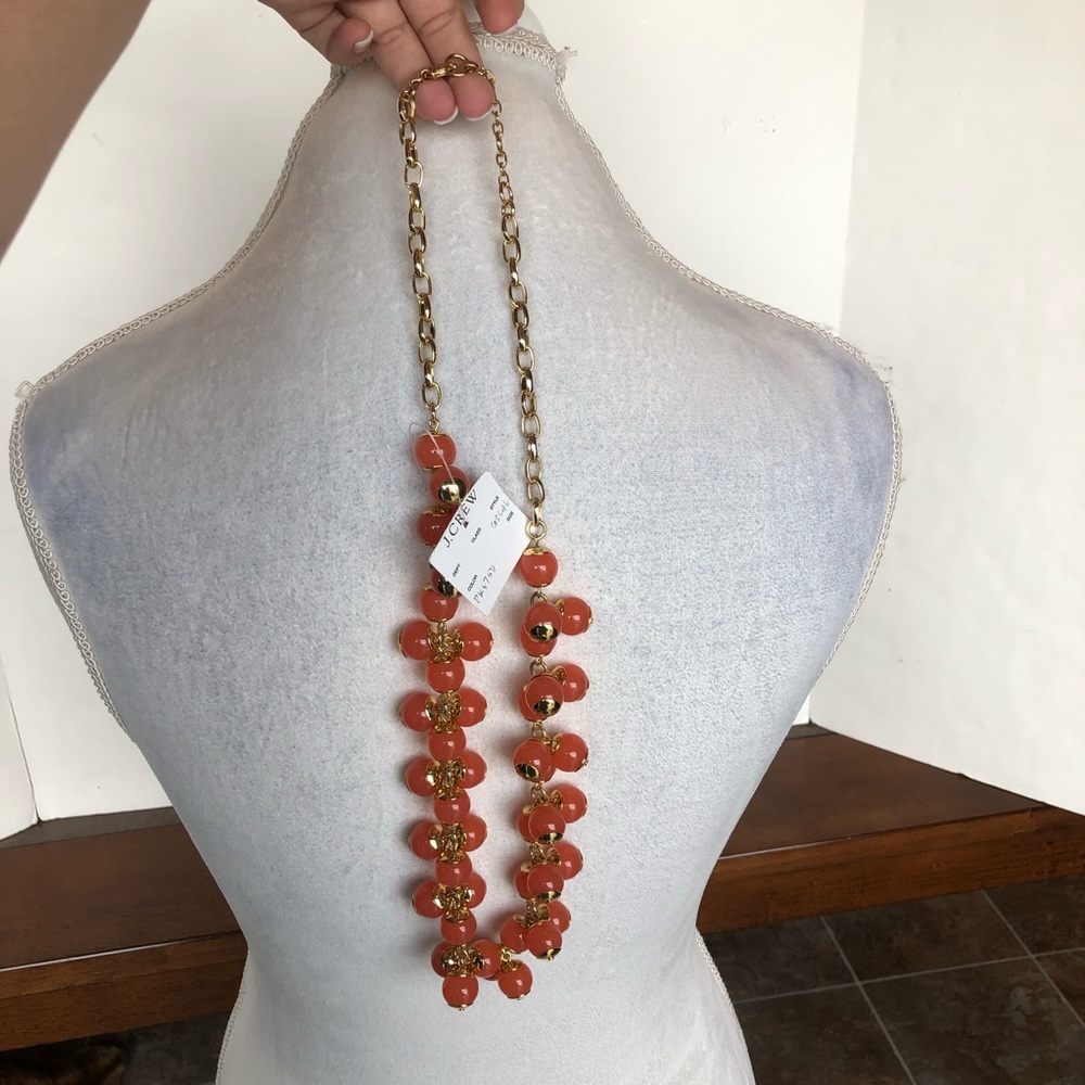 J. Crew orange ball statement necklace - Picture 6 of 6